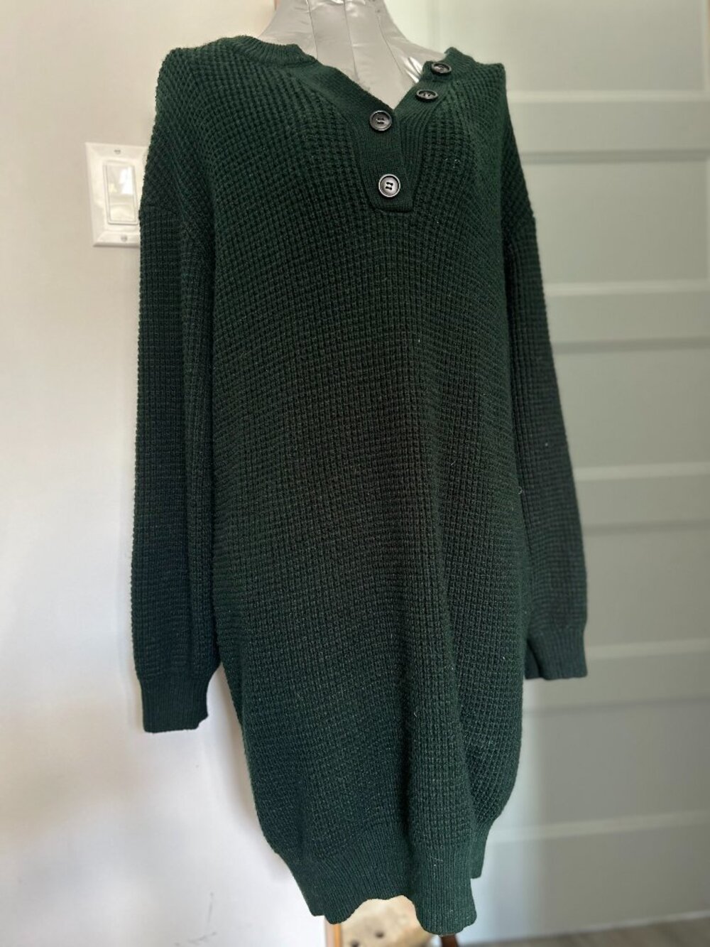 Robe lainage verte,xlarge/friperie